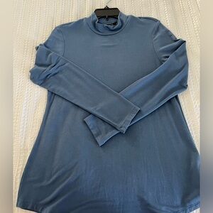 Blue Long Sleeve Turtleneck Tunic